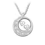 Sterling Silver And Diamond Pendant Necklace: I Love You To The Moon And Back by The Bradford Exchange