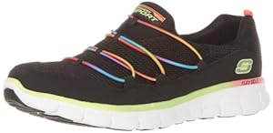Skechers Women's Loving Life Fashion Sneaker,Black/Multi,6 M US