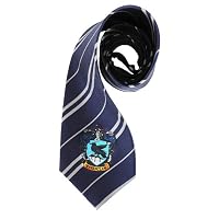 Ravenclaw Necktie (Navy with Silver Stripes)