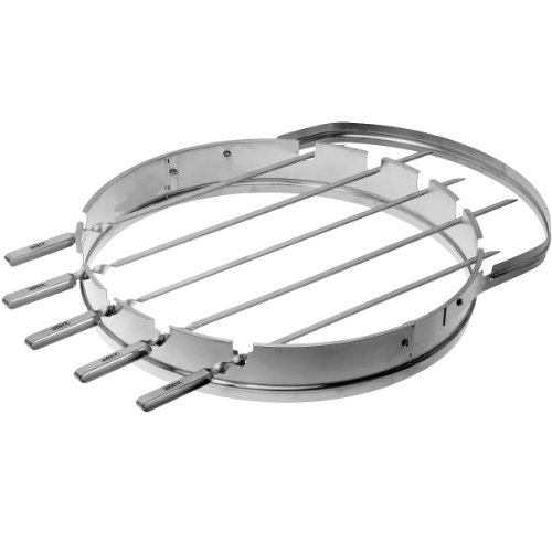 Weber Original Mangal-Grillset pour 57 cm BBQs - 8466Ob Lamm, Hühnchen ou Gemüse:Entdecken Sie que russische Art des Barbecues. pour jusque á fünf handdrehbare,lange Grillspieße.(im Lieferumfang enthalten)
