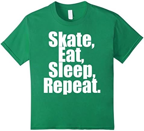 Kids Skate Eat Sleep SKATEBOARD van electric T-shirt nickel gift 10 Kelly Green
