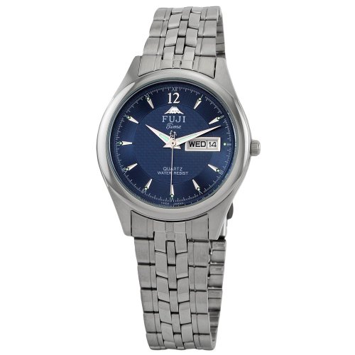 Fujitime Men's M380-C Uonuma-Komagatake Series Classic Stainless-Steel Blue Face Watch