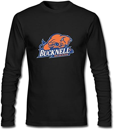 Men's College Football Team Patriot League Bucknell Bison Logo Long Sleeves T-Shirts