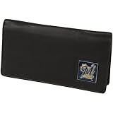 MLB Milwaukee Brewers Executive Checkbook Cover - Black Leather