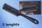 Peigne Rasoir Coupe Cheveux 2 Lames Noir