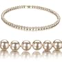 PearlsOnly White 5.5-6mm AAA Freshwater Pearl Bracelet-7.5-inch