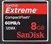 Sandisk 8GB Extreme CF memory card - UDMA 60MB/s 400x (SDCFX-008G-A61, Retail Package)