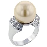 Sterling Silver Faux Pearl Ring