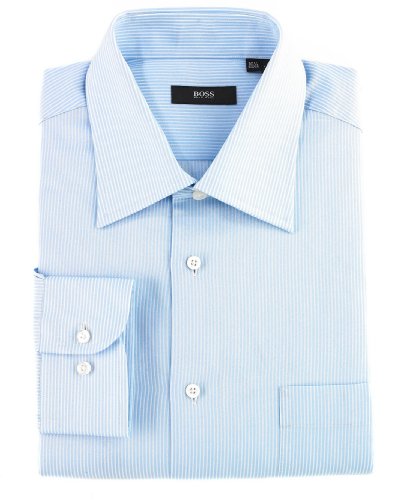 BOSS Dress Shirt, Textured Black Clifford Lavendar