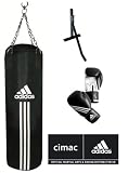 ADIDAS 4ft or 5ft Boxing, MMA, Kickboxing Training Set. Punchbag with Chains, ADIDAS Boxing Gloves and Bracket