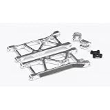 Heavy Duty Rear Suspension Arm Set, Silver: RC8