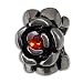 Flower with Red Crystals European Bead, Pandora title=