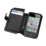 Griffin Elan Passport Wallet Etui � rabat pour iPhone 4 Noir M�tal Perfor� Cuirpar Griffin