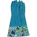 Blue Hearts Cool Retro Longer Rubber Household Cleaning Gloves