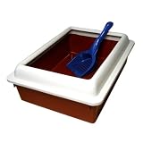 2-TECH - Chats - Chat-litière toilette avec la protection de bord 44x32x14 cm ROUGE