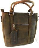 13″ Vintage Leather Shoulder Bag Satchel Handbag L81