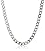 Sterling Silver Men's Wide Curb Link Necklace