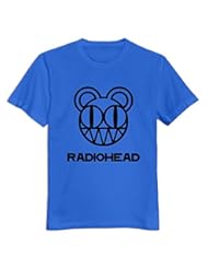 Apparel: Mens Radiohead Personalized 100% Cotton Size L Color RoyalBlue T Shirt By Mjensen