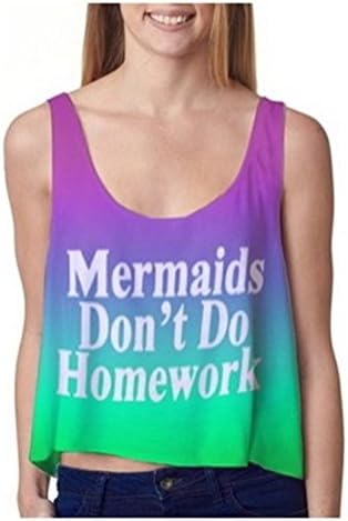 Cute Emoji Crop Tops Shirts Top Tank Sleeveless Floral (Free Size)