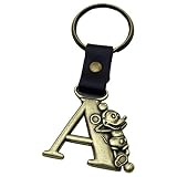 UPC 077764100017 product image for Mickey Mouse Letter A Brass Key Chain | upcitemdb.com