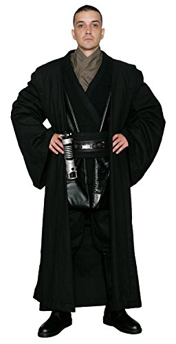 Jedi-Robe Men's Star Wars Anakin Skywalker Tunic Set And Robe Large Black