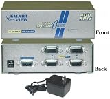 VGA Video Splitter 1 PC to 4 Monitors, 400MHZ