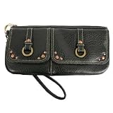BLACK BUXTON SMALL CARGO CLUTCH WRISTLET HANDBAG WALLET