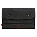 MacBook Air 11 sleeve HAMPSHIRE Anthracite/Dark brown - 100 % Merino woolfelt and pure vegetable tanned leather - Made in Germany, Hamburg