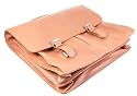 Lucrin - Tan leather Soft briefcase 2 compartments