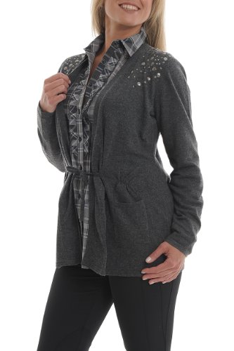 FRANK WALDER Damen Strickjacke Jacke 109.052 000/992, Gr. 46, Grau (000/992) Preisvergleich