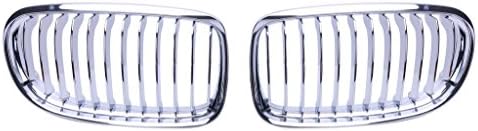 King Deluxe BMW E90 E91 LCI 325i 328i 335i 4D 2009-2011 Center Kidney Grill Front Bumper Grille Sedan Hood Nose (Chrome)