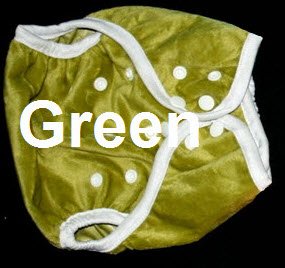 One Size Fit All- Diaper Cover MINKY - GREEN