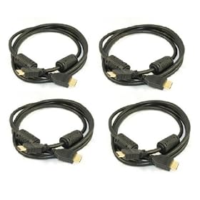 Four (4) ADVANCED HIGH SPEED DIGITAL 6 FT HDMI 24k GOLD w/ PROTECTIVE FERRITE CORES! One of few cables certified to support future upgrades to your HDTV devices. Supports: 1440p,1080p,1080i,720p,480p, HDMI Category 2 v1.3a Certified, Xbox 360, PS3, PS4, Playstation 3, Blu-Ray, HD-DVD