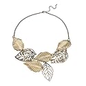 Gold Leaf Vintage Costume Jewellery Fashion Necklace