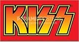 《KISS/RED LOGO》ロックステッカー【PRST-010】☆STICKER通販/エンタメグッズ Red Kiss