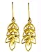 14KT Yellow Gold Leaf Dangle Earrings