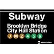 Brooklyn Bridge Metal Subway Sign