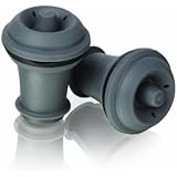 Vacu Vin Wine Saver Vacuum Stoppers, Set of 2 - Grey