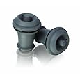 Vacu Vin Wine Saver Vacuum Stoppers, Set of 2 - Grey