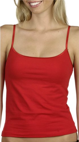Bella Cotton Spandex Ladies Camisole. 600 - Large - Red
