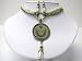 Goldtone Faux Pearl and Crystal Pendant Necklace Fashion Jewelry