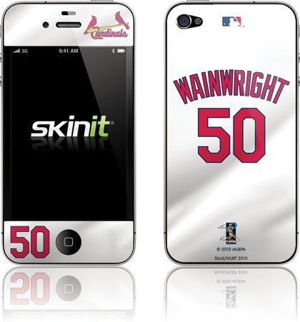 Skinit St. Louis Cardinals - Adam Wainwright #50 Vinyl Skin for Apple iPhone 4 / 4S