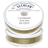 Acculon Tigertail Antique Gold Beading Wire Med/Hvy 3 Strand .018 30ft