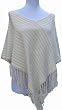Handmade Organic Poncho in Natural Cream (Petite Size)