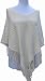 Handmade Organic Poncho in Natural Cream (Petite Size)
