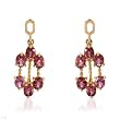 Earrings With 2.15ctw Genuine Tourmalines Beautifully Crafted in 14K Yellow Gold Length 23mm