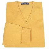 Principe di Salina Gold Cashmere V-neck Sweater by Principe di Salina