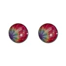Tomas Sterling Silver Acrylic Inlay Stud Earrings - Tie Dye Starburst