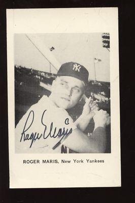 Roger Maris New York Yankees Autographed Postcard PSA/DNA LOA - MLB Cut Signatures