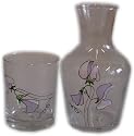 Sweet Pea Carafe and Glass